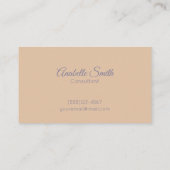 ブルーエレガントバラ金ゴールドグリッターダリアフローラ 名刺 (裏面)