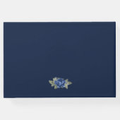 ブルーエレガントバラ金ゴールドフローラ葬儀の写真 ゲストブック (裏面)