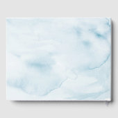 ブルーエレガントパステルウォーターカラーフローラ結婚ズ ゲストブック (裏面)