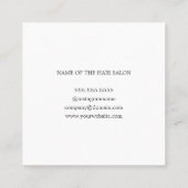 ブルーエレガントパステルハサミ美容師 スクエア名刺 (裏面)