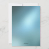 ブルーエレガントパーティーライト退職招待状 招待状 (裏面)