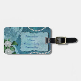 ブルーエレガントパールロマンチック荷物 ラゲッジタグ