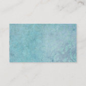 ブルーエレガントパール&レースヴィンテージパーソナライズされた 名刺 (裏面)