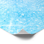 ブルーエレガントピンクシルバーグリッターデザイン ポスター (角)