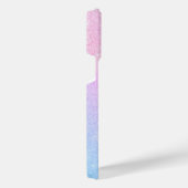 ブルーエレガントピンクシルバーグリッターデザイン iPhoneケース (右側面)