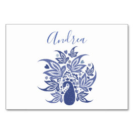 ブルーエレガントピーコックボヘミアンスタイル テーブルナンバー