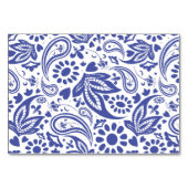 ブルーエレガントピーコックボヘミアンスタイル テーブルナンバー (裏面)