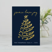 ブルーエレガントピースラブジョイ金ゴールド 箔シーズンカード (立ち正面)