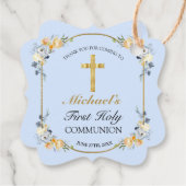 ブルーエレガントピーチフローラ第1聖餐式のお願い フェイバータグ (裏面)