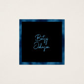 ブルーエレガントフォイルとブラックの名刺 (正面)