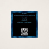 ブルーエレガントフォイルとブラックの名刺 (裏面)