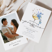 ブルーエレガントフォトパール&プロセッコブライダルシャワー