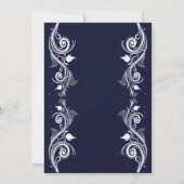 ブルーエレガントフォト卒業パーティー招待状 招待状 (裏面)