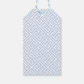 ブルーエレガントフューチャー夫人モノグラムブライダルシャワー ギフトタグ (裏面)