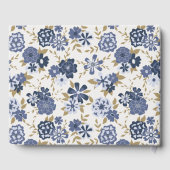 ブルーエレガントフラワーズゲストブック ゲストブック (裏面)