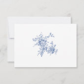 ブルーエレガントフランスのバラガーデントイル結婚ズ 出欠カード (裏面)