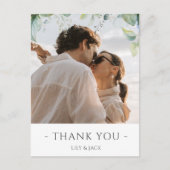 ブルーエレガントフローラあじさい結婚さんありがとう ポストカード (正面)