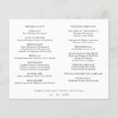 ブルーエレガントフローラのタイムラ結婚インとプログラム (裏面)