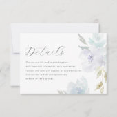 ブルーエレガントフローラキンセアニェラゲスト詳細 出欠カード (正面)