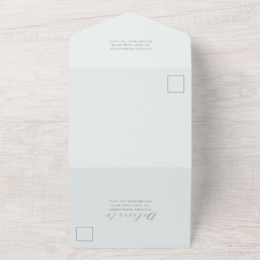 ブルーエレガントフローラキンセアニェラ15年 オールインワン招待状 (外側)