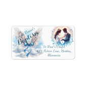 ブルーエレガントフローラクロスバプテスマ ラベル (正面)