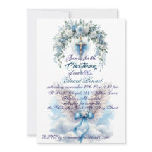 ブルーエレガントフローラクロスバプテスマ