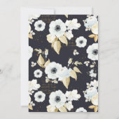 ブルーエレガントフローラクロスファースト聖餐式 招待状 (裏面)