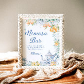 ブルーエレガントフローラシトラステーマミモサバー ポスター