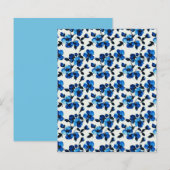 ブルーエレガントフローラスクラップブック&ジャンクジャーナル紙 (正面/裏面)