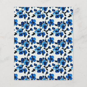 ブルーエレガントフローラスクラップブック&ジャンクジャーナル紙