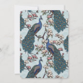 ブルーエレガントフローラピーコ結婚ック セーブザデート (裏面)