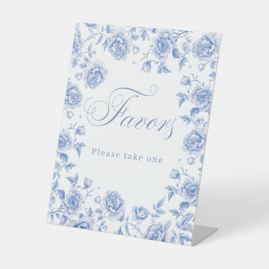 ブルーエレガントフローラブライダルシャワーの恩恵 台座サイン (正面)