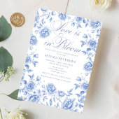 ブルーエレガントフローラブライダルシャワーの恩恵 台座サイン