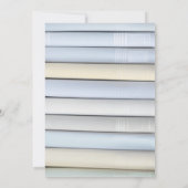 ブルーエレガントフローラベビーシャワーサンキューカード サンキューカード (裏面)