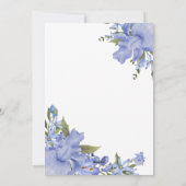 ブルーエレガントフローラベビーシャワーサンキューカード シーズンカード (裏面)