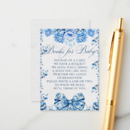 ブルーエレガントフローラボウシックトイレブックスベビー エンクロージャーカード