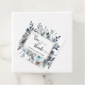 ブルーエレガントフローララブ&感謝してい結婚式の引き出物 フェイバータグ (インサイチュ)