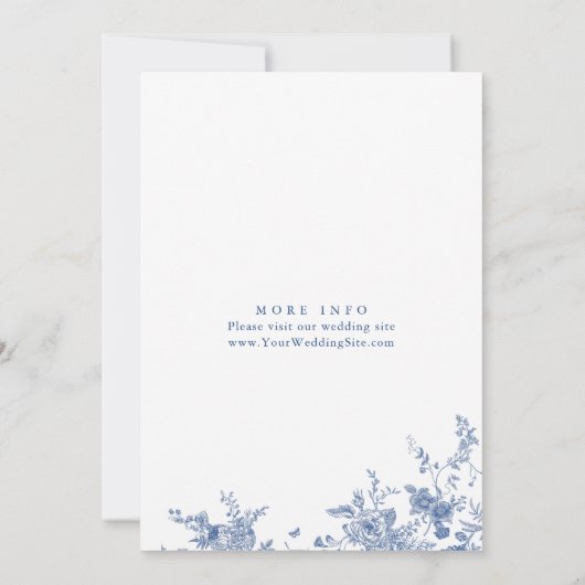 ブルーエレガントフローラリハビクトリアンーサルディナー 招待状 (裏面)