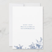 ブルーエレガントフローラリハビクトリアンーサルディナー 招待状 (裏面)