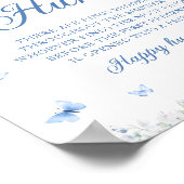 ブルーエレガントフローラリングや輪狩りブライダルシャワーゲーム ポスター (角)