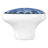 ブルーエレガントフローラロータスマンダラ セラミックノブ (側面)