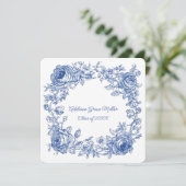 ブルーエレガントフローラ卒業写真のお知らせ 案内状 (スタンド正面)