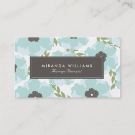 ブルーエレガントフローラ名刺 – Groon 名刺