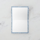 ブルーエレガントフローラ宗教聖家 サンキューカード (内部)