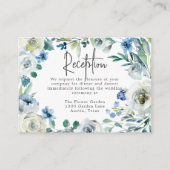 ブルーエレガントフローラ庭園の結婚式披露宴 エンクロージャーカード (正面)