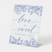 ブルーエレガントフローラ愛は甘いトリートのお願いサイン 台座サイン (正面)
