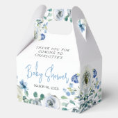 ブルーエレガントフローラ春男の赤ちゃんシャワー フェイバーボックス (正面)