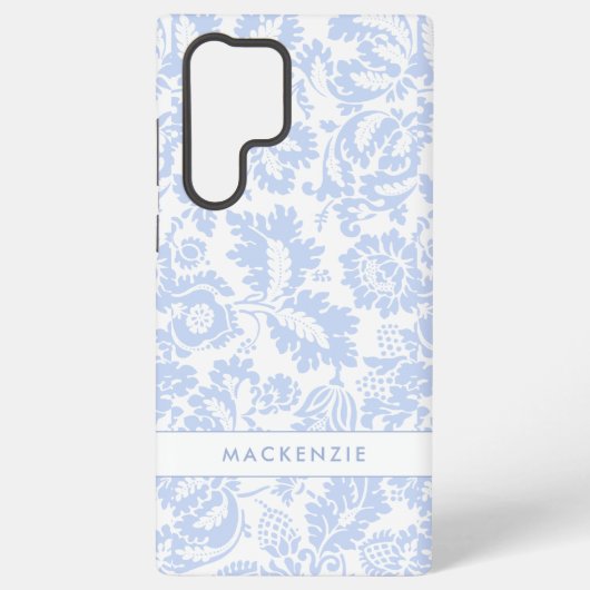 ブルーエレガントフローラ植物学 SAMSUNG GALAXYケース (裏面)