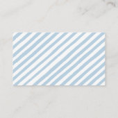 ブルーエレガントフローラ男の赤ちゃんシャワーおむつラッフル エンクロージャーカード (裏面)