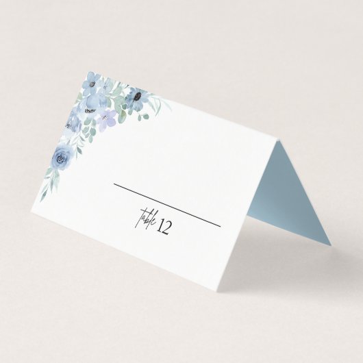 ブルーエレガントフローラ結婚の折り畳み座席表 (正面)